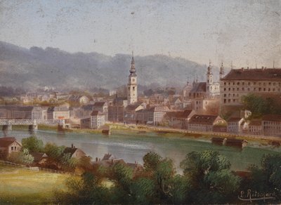 Vista su Linz da Hubert Sattler